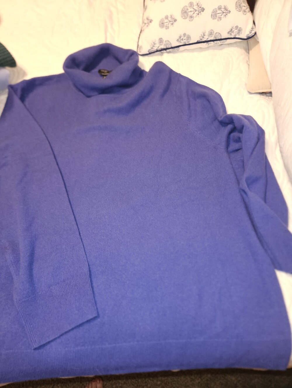 Womens Talbots Turtleneck CASHMERE Sweater. 3X SOFT BLUE
